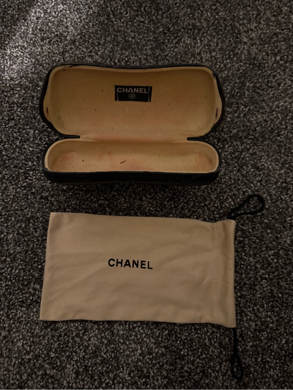 Chanel eyeglasses sunglasses case with eyeglasses pouch